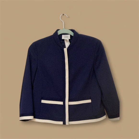 Akris Punto Jackets & Blazers - 🎊🍾🎈LUXURY HP 🔥 Akris navy blue and white jacket 🔥🎉💕🏆
